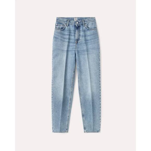 Toteme Tapered Leg Denim Jean in Worn Blue 30 - Picture 5 of 5